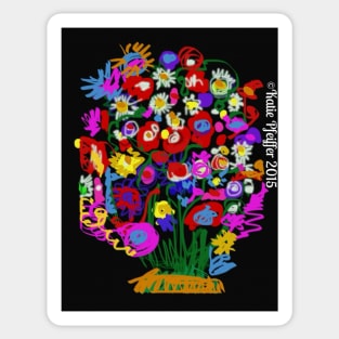 Mod Pop Art Flower Bouquet Sticker